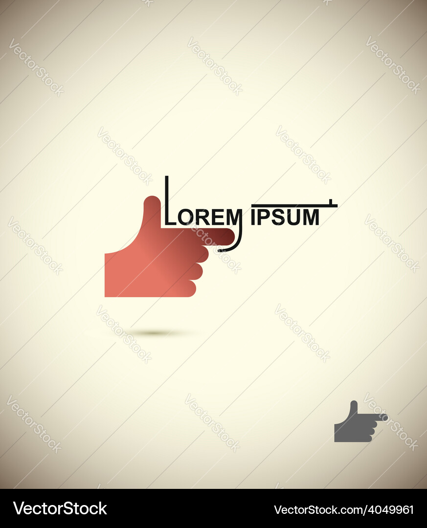 Handgun Trigger Symbol Vector Image