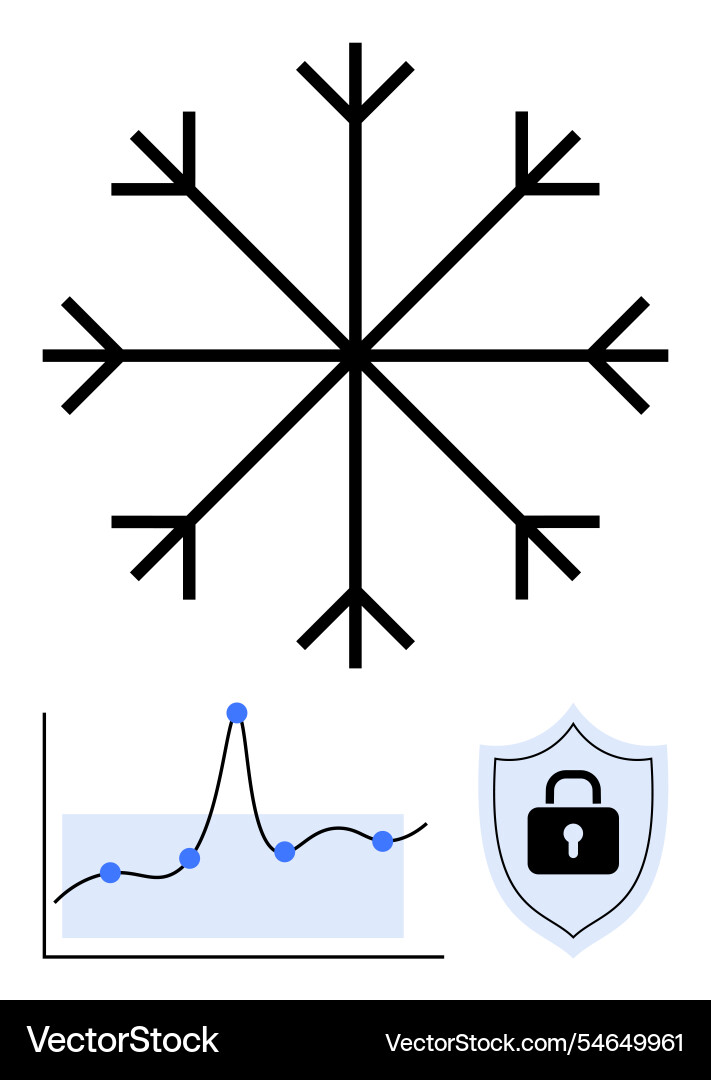 Integrating data security and seasonal analysis vector image