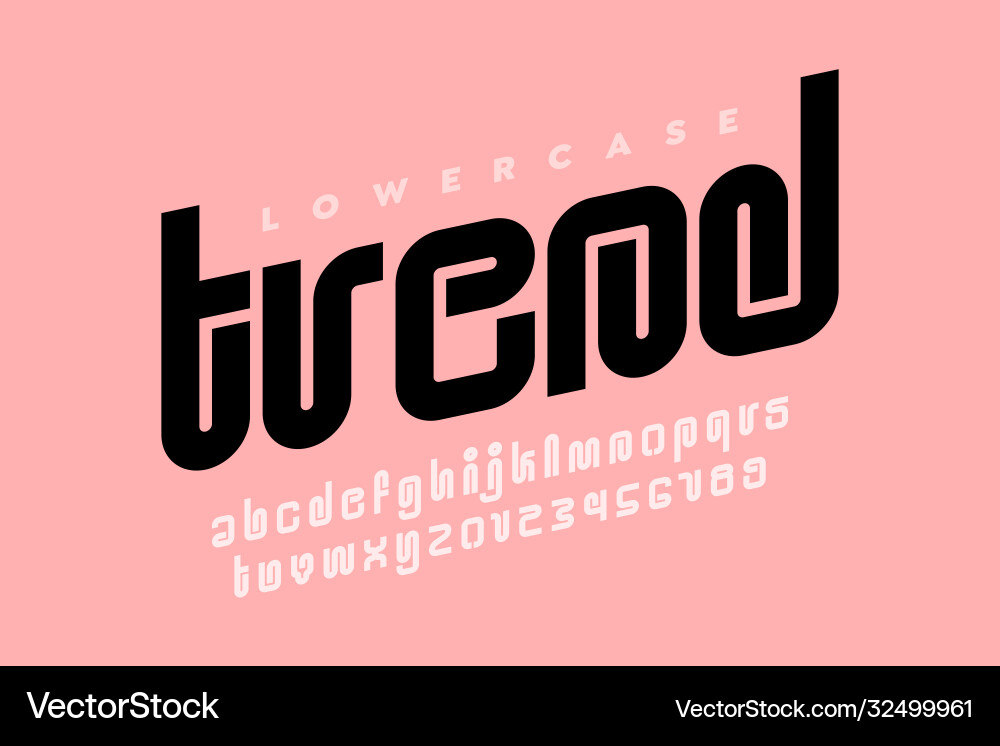 Modern style font Modern style font vector image
