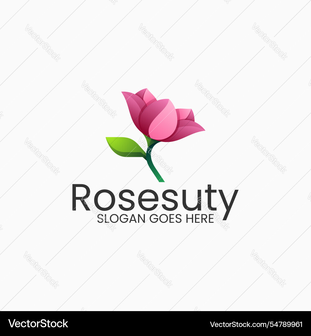 Rosesuty gradient colorful logo Rosesuty gradient colorful logo vector image