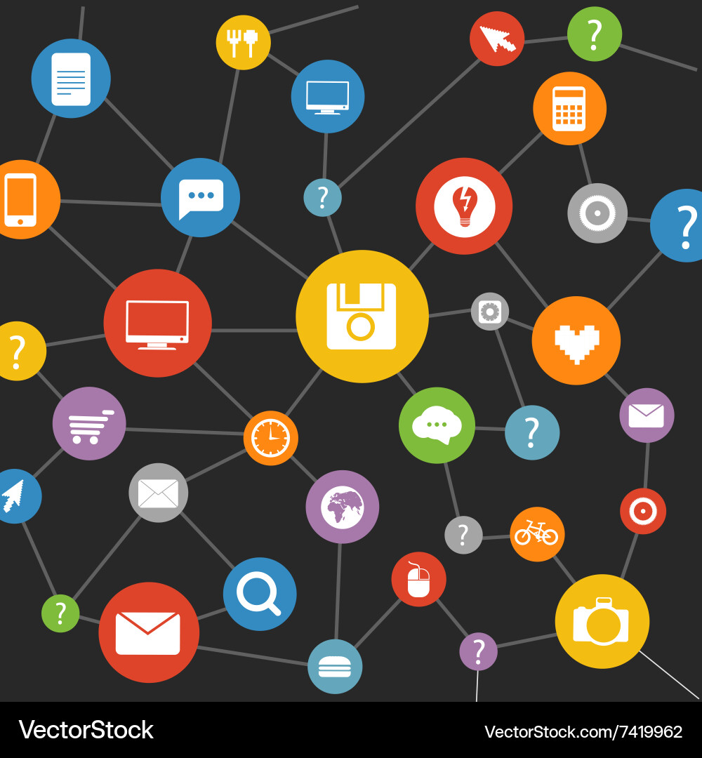 Abstract modern network scheme vector image