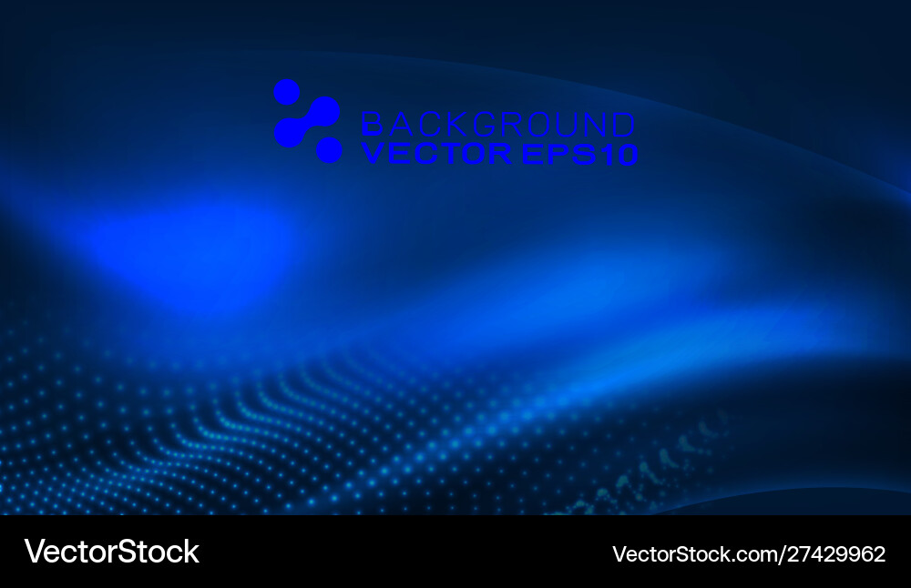 Dynamic Flowing Wave Technology Background vector image