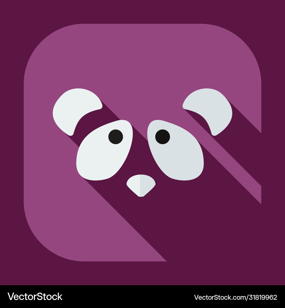 Flat modern design with shadow icons pandas Flat modern design with shadow icons pandas vector image