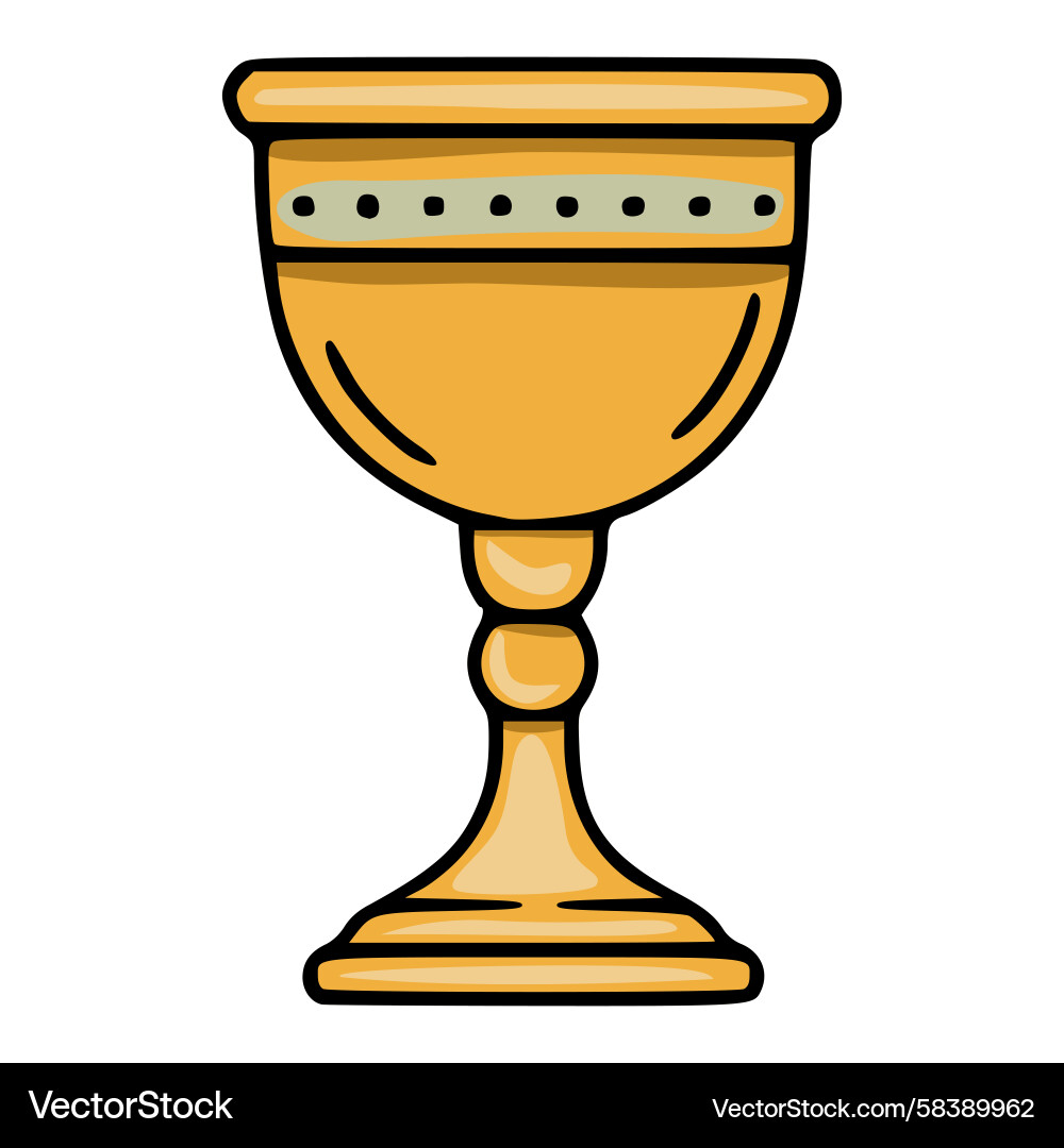 Golden Goblet with Unique Style Vector Image