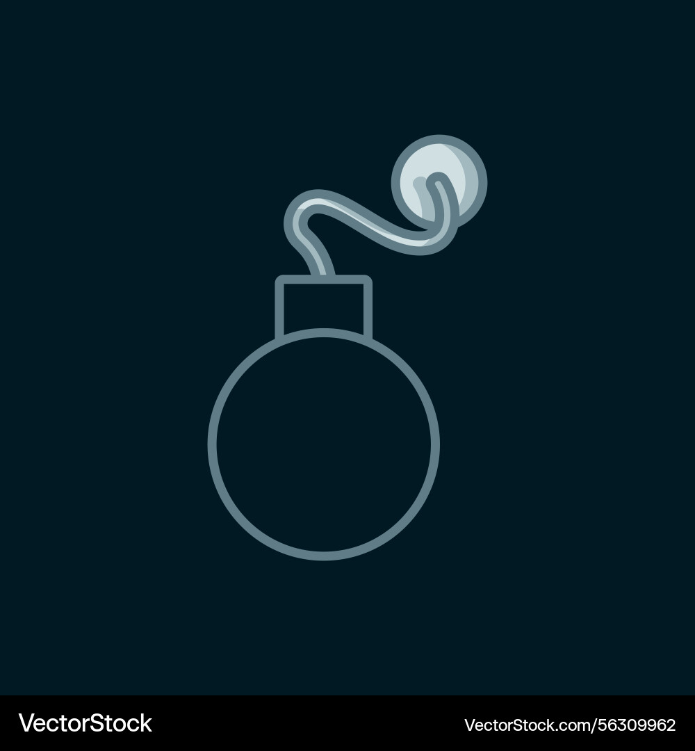 Line Bomb Icon - Exploding Vector Image