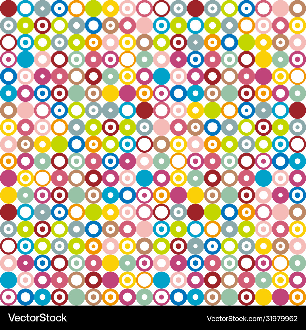 Retro Mini Circles Pattern vector image