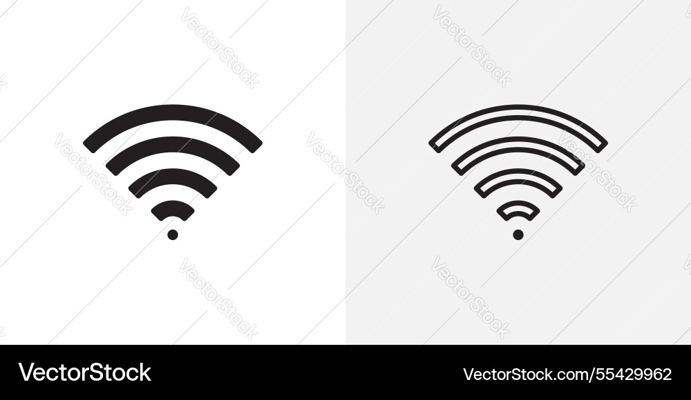 Wifi icons pack for apps and ui ux desigs Vector Image