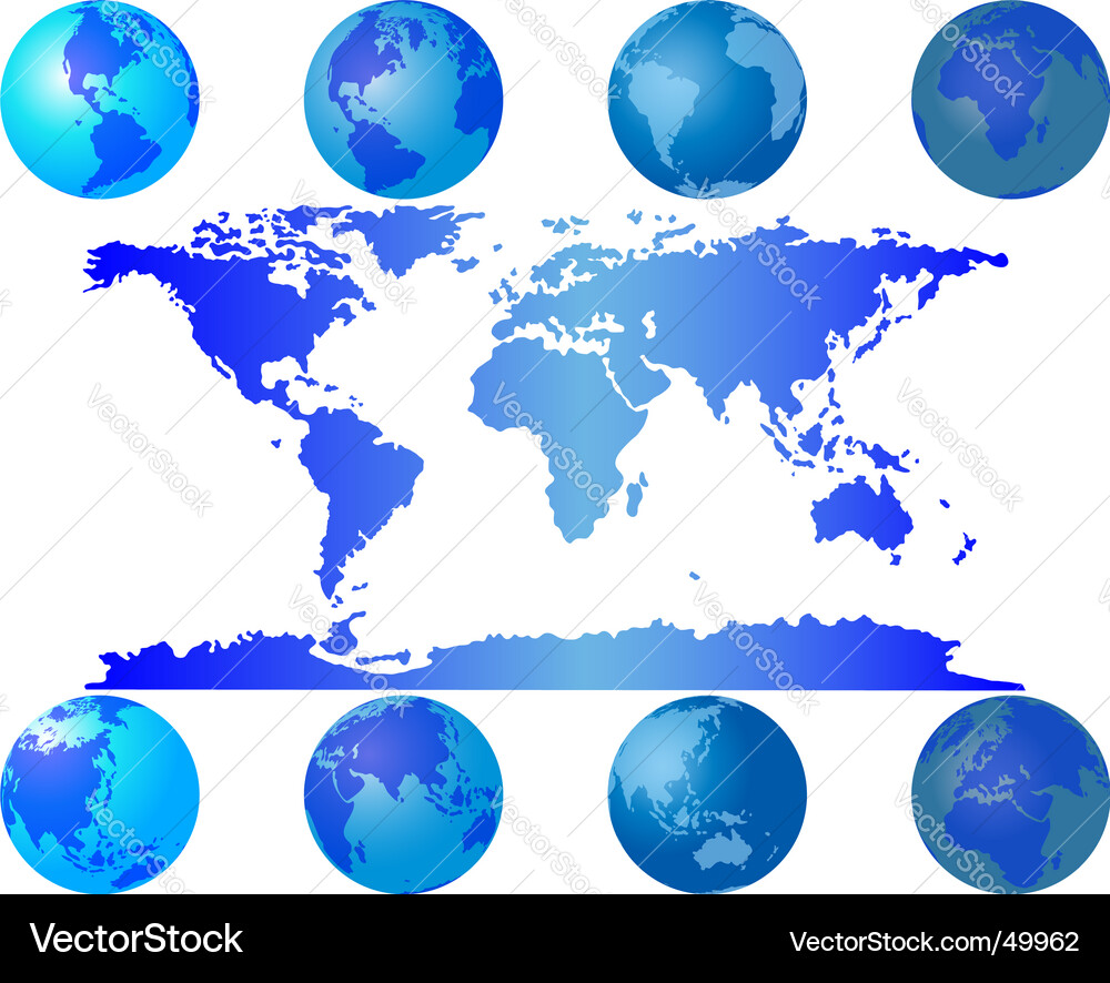 World Map Collection vector image