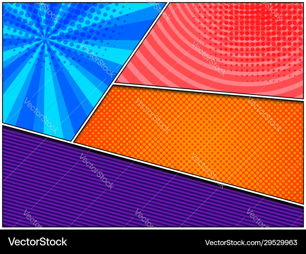 Abstract comic colorful composition Royalty Free Vector