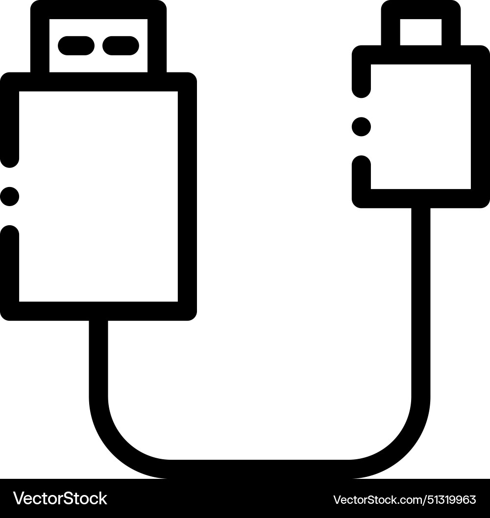 Adapter icon thin linear style design isolated Adapter icon thin linear style design isolated vector image