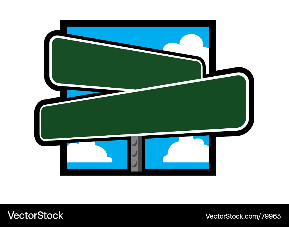Cartoon Street Sign vector image