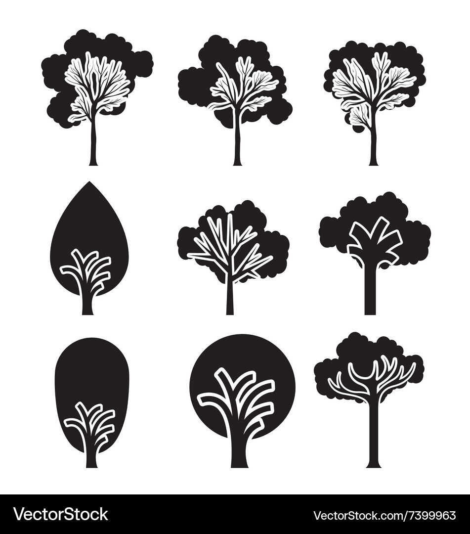 Conceptual tree design Vector Image
