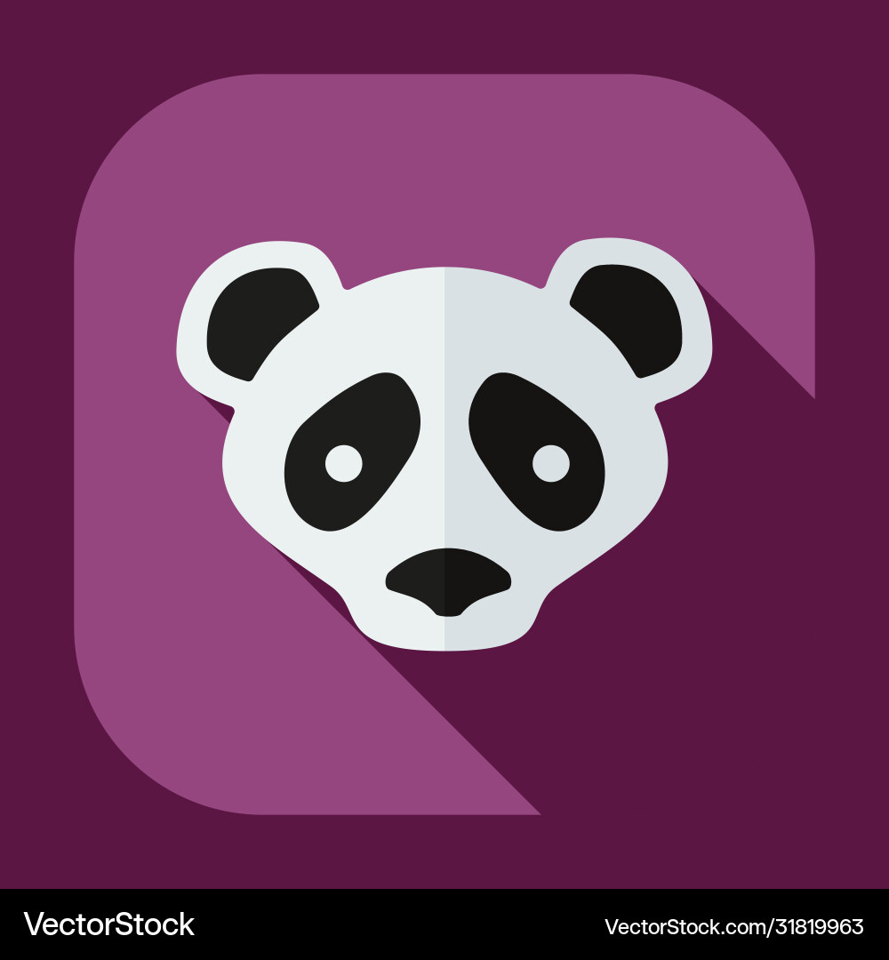 Flat modern design with shadow icons pandas vector image