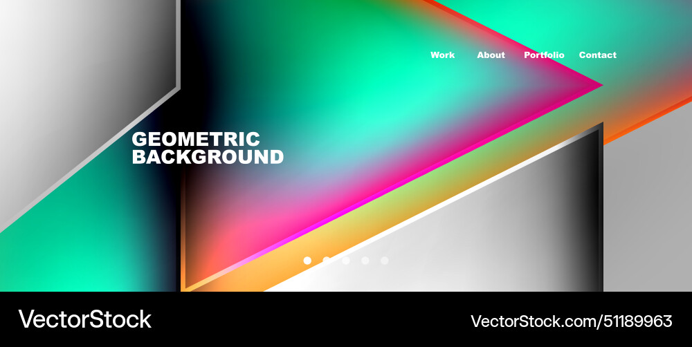 Geometric pattern of colorful triangles on white Geometric pattern of colorful triangles on white vector image