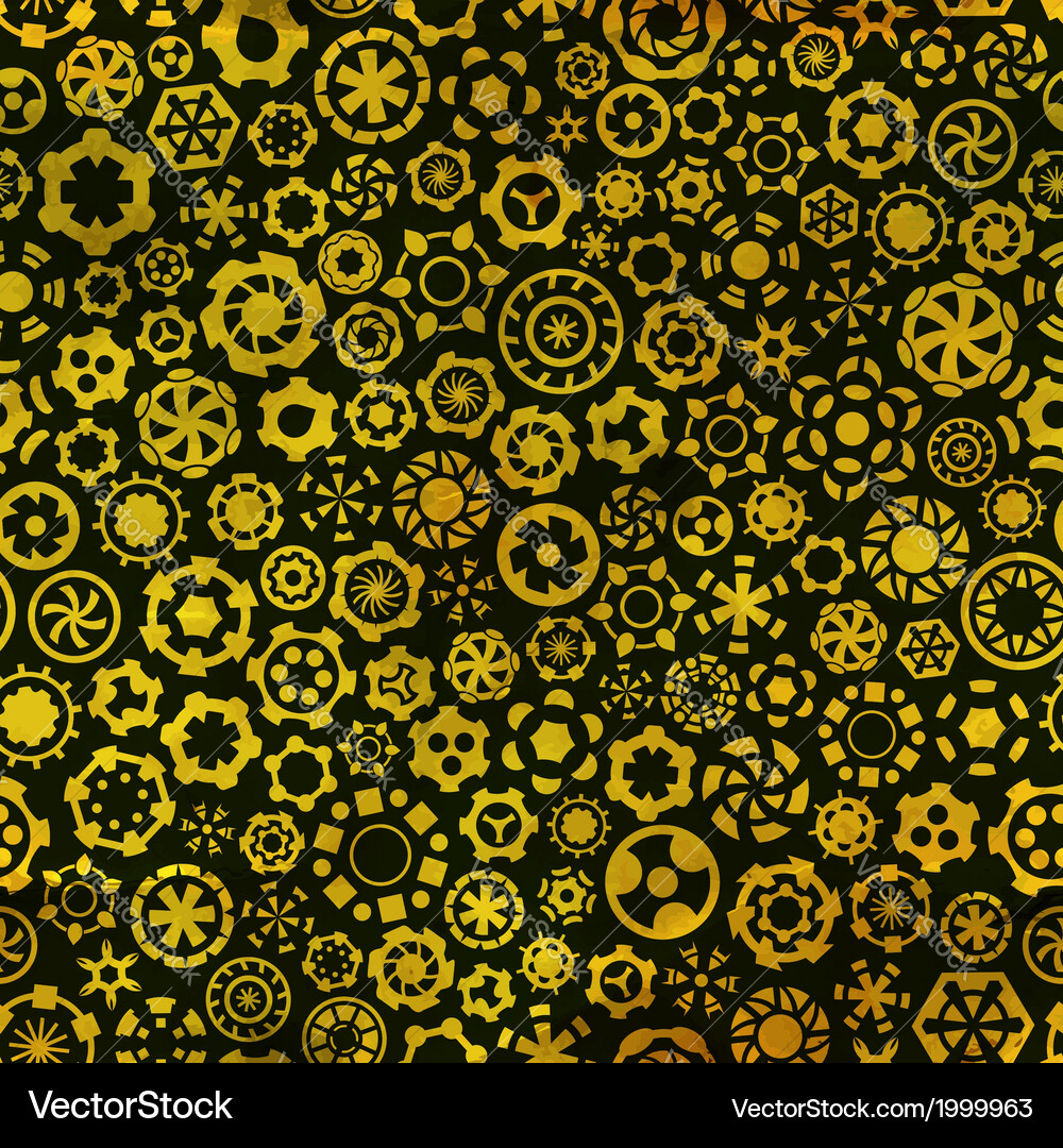 Golden Abstract Pattern Vector Image
