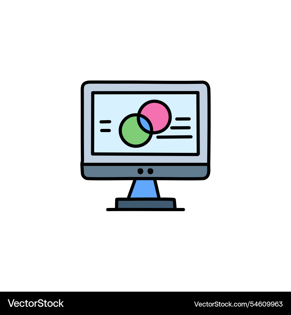 Graphic design in computer color icon vector image
