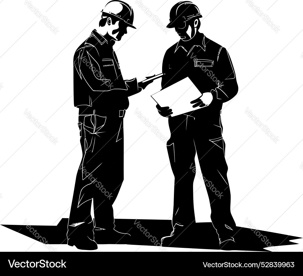 Technical troupe engineers with plan icon design Vector Image