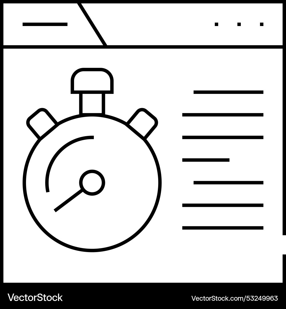 Time for seo optimization line icon Time for seo optimization line icon vector image