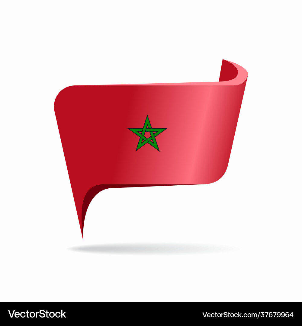 Landkarte von Moroccan Flag Pointer vektorbild