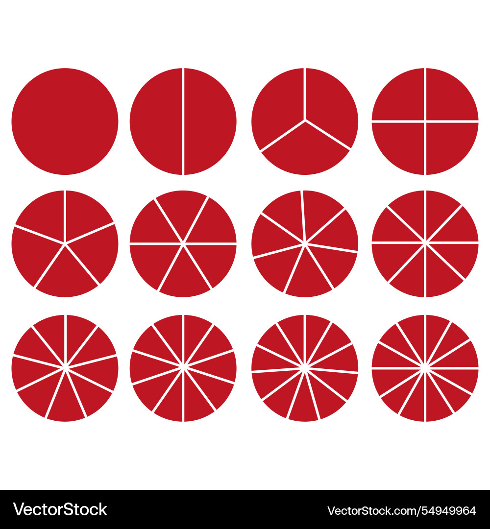 Segmented red circles geometric pattern design Vector Image