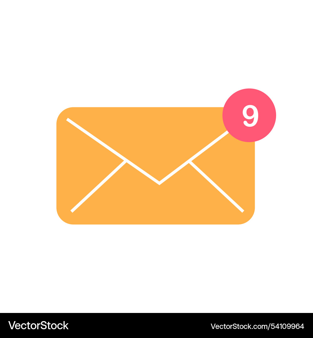 Web envelope with unread messages Vector Image