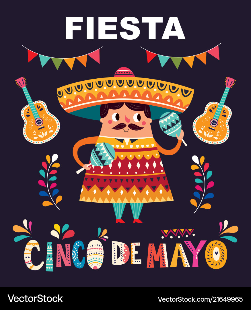 Cinco de mayo fiesta vector image