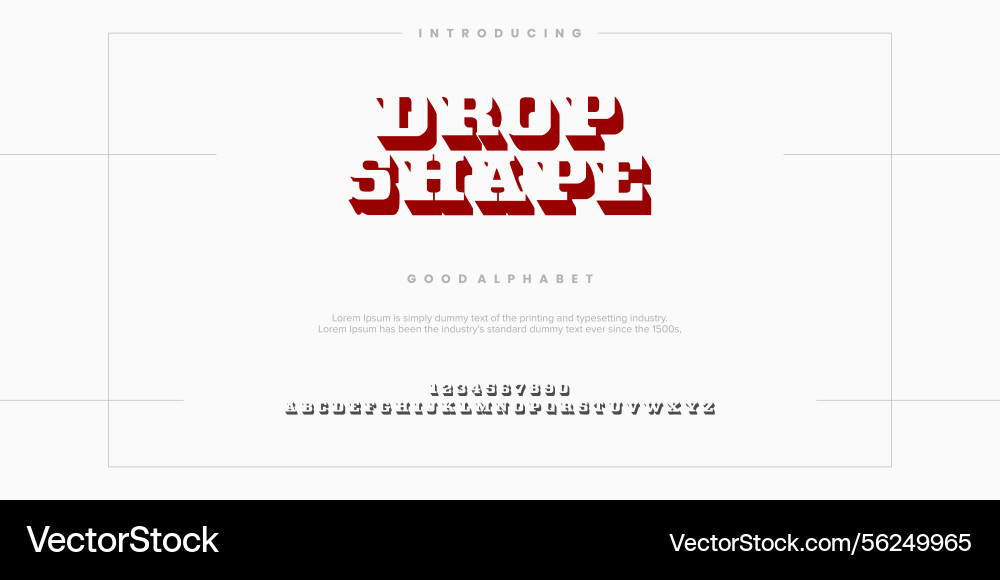 Drop Shape minimalist Display Schrift Design Drop Shape minimalist Display Schrift Design vektorbild
