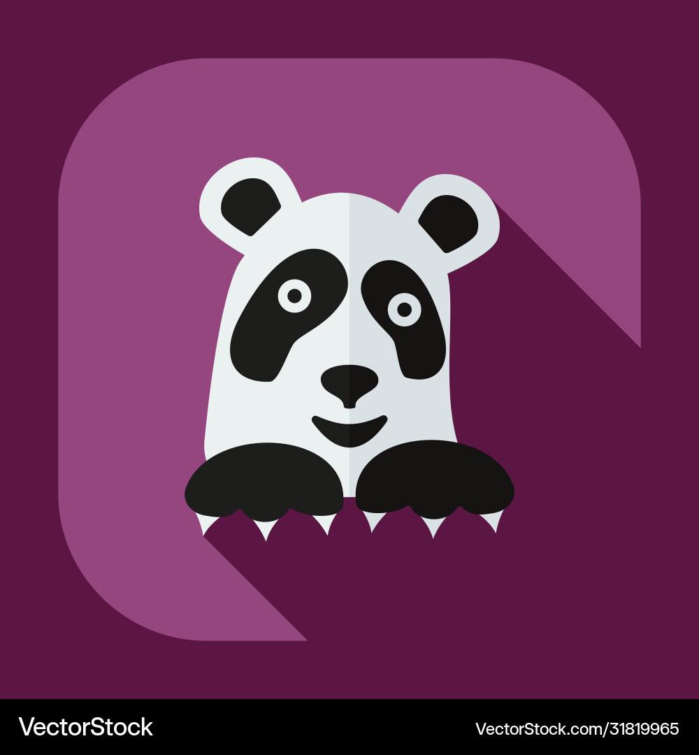 Flat modern design with shadow icons pandas Flat modern design with shadow icons pandas Vector Image