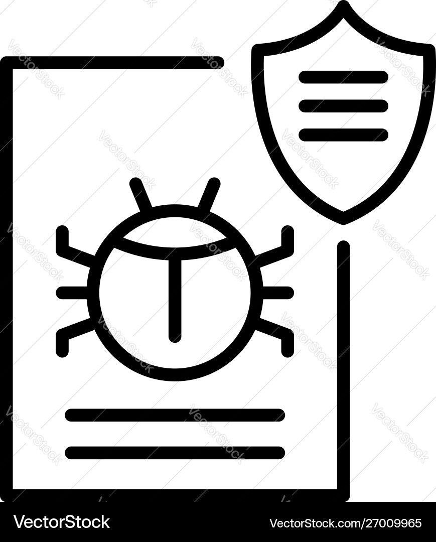 Hacker bug icon outline style Hacker bug icon outline style vector image