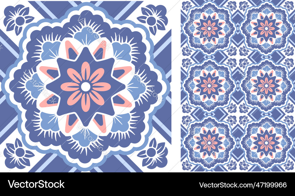 Azulejo tile Azulejo tile Vector Image