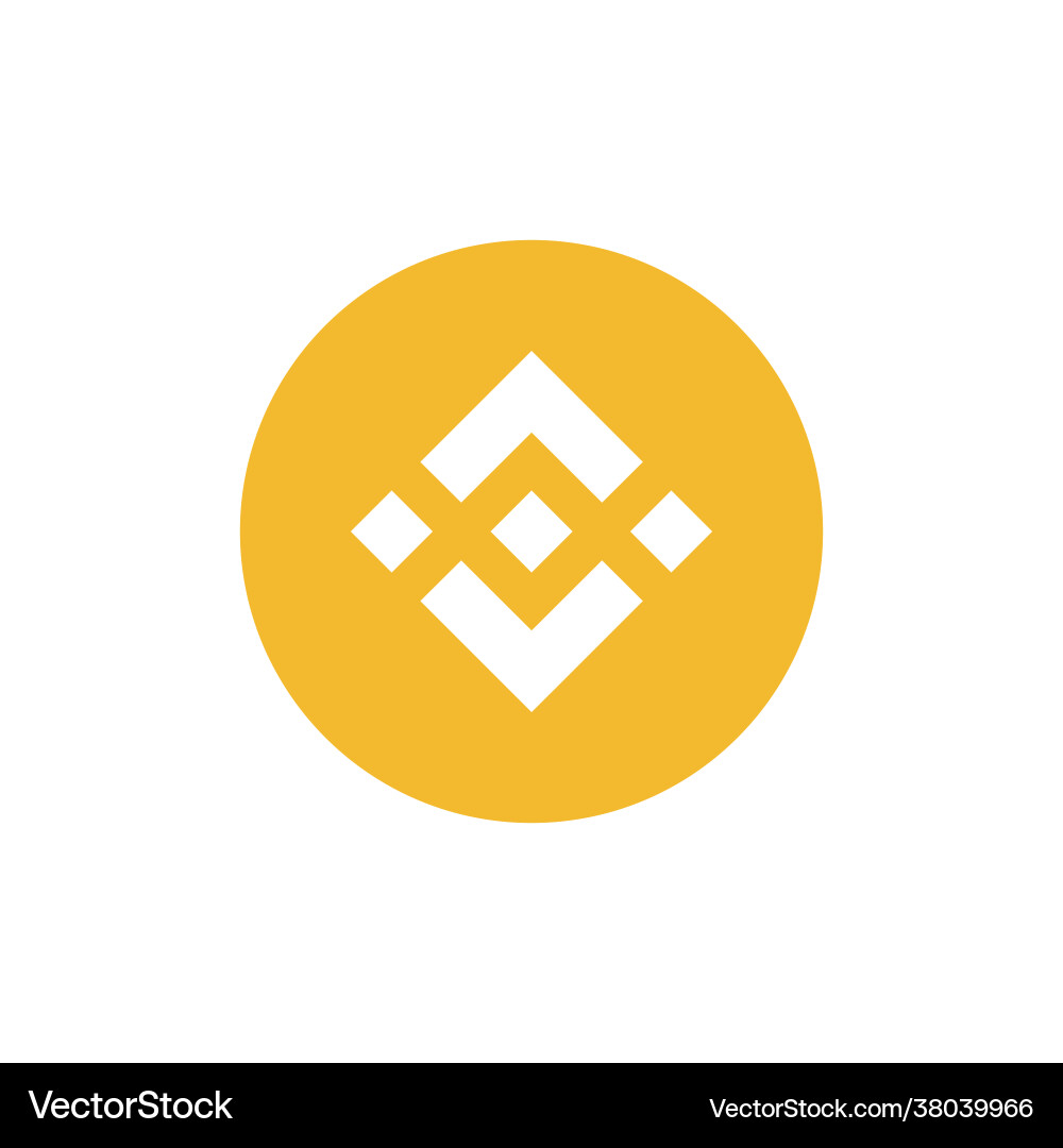 Binance BNB Cryptocurrency Icon – Royalty-Free Vector | VectorStock