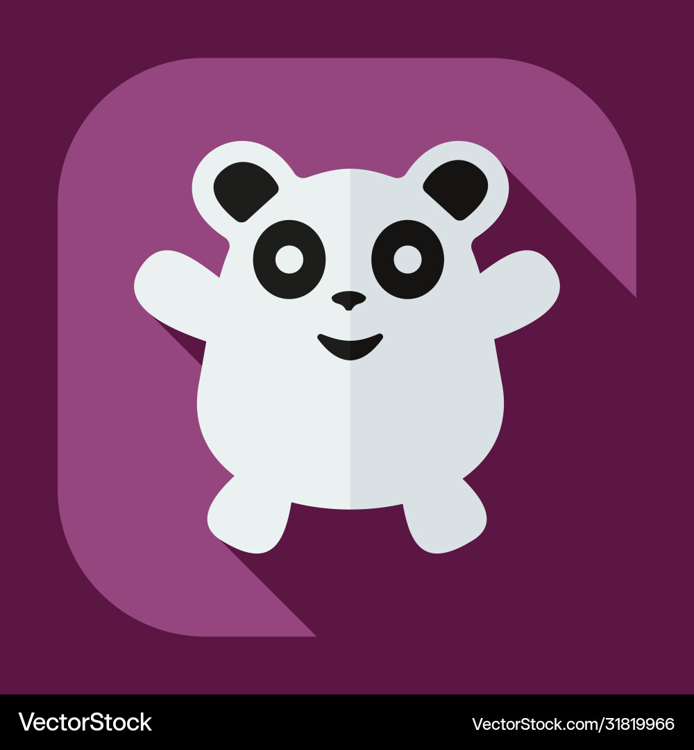 Flat modern design with shadow icons pandas Flat modern design with shadow icons pandas Vector Image