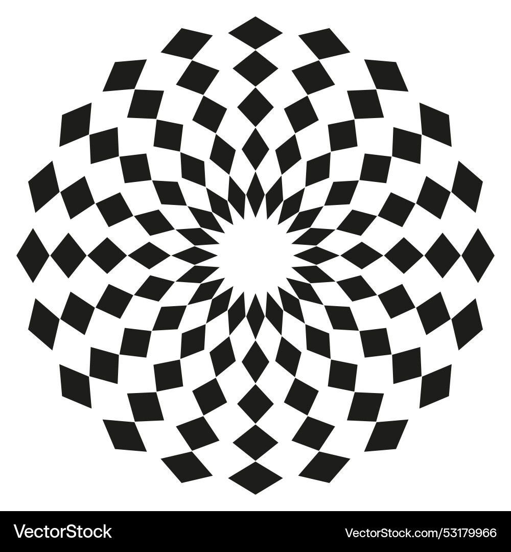 Geometrisches Kreiselement mit quadratischem Muster Geometrisches Kreiselement mit quadratischem Muster vektorbild