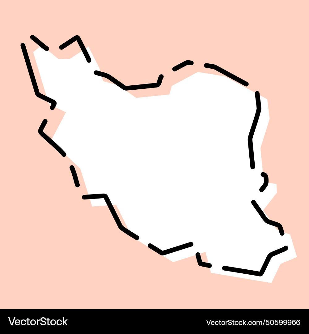 Iran simplified map Royalty Free Vector Image - VectorStock