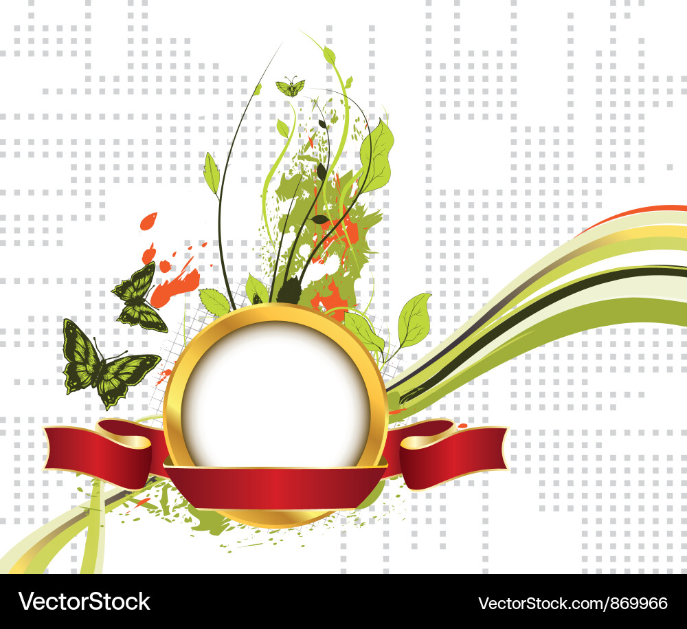 Label with abstract background Vector Image