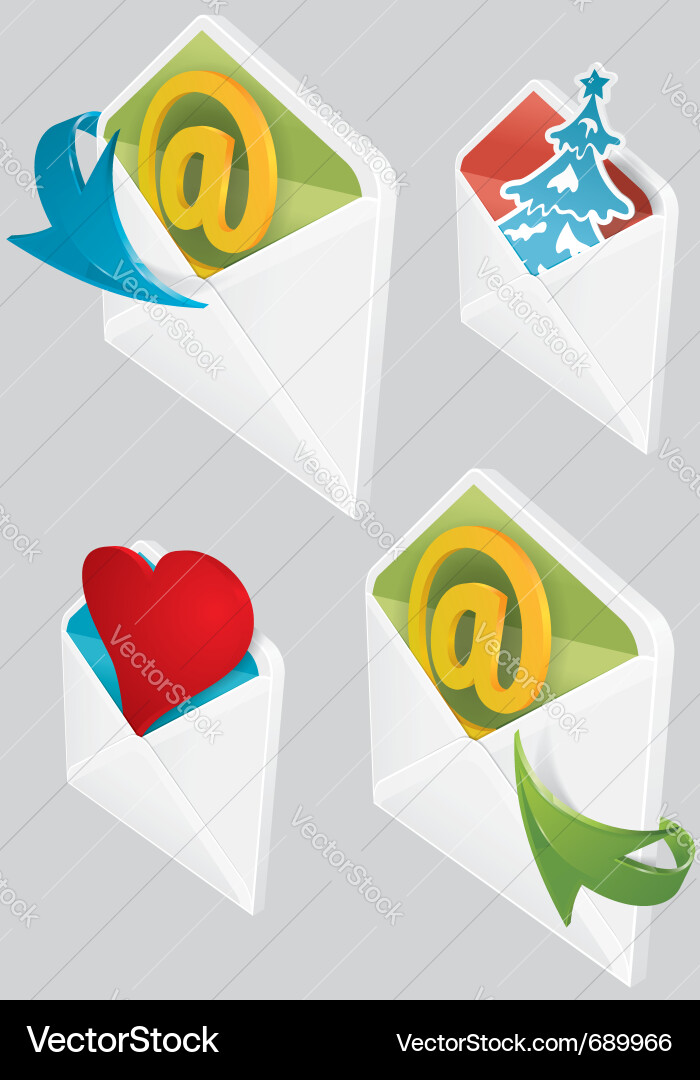 Set of envelopes Vector Image