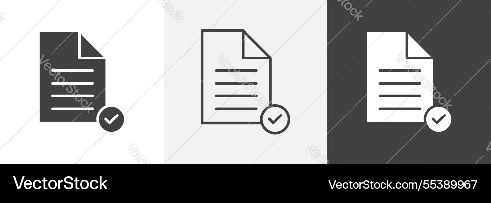 Accept document icons graphics pack Accept document icons graphics pack vector image
