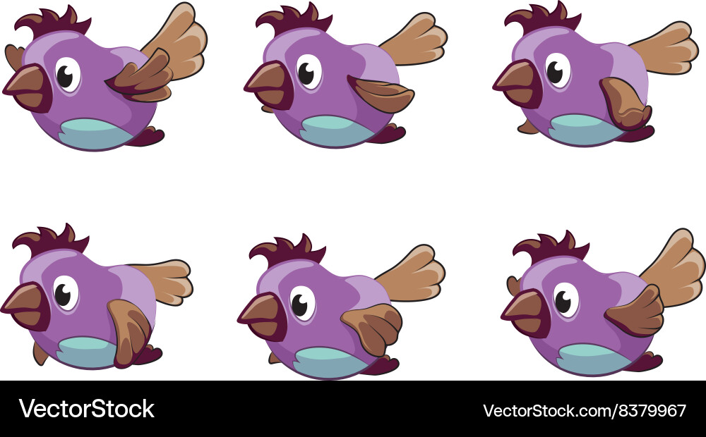 Bird Flight Animation Sequence vector image