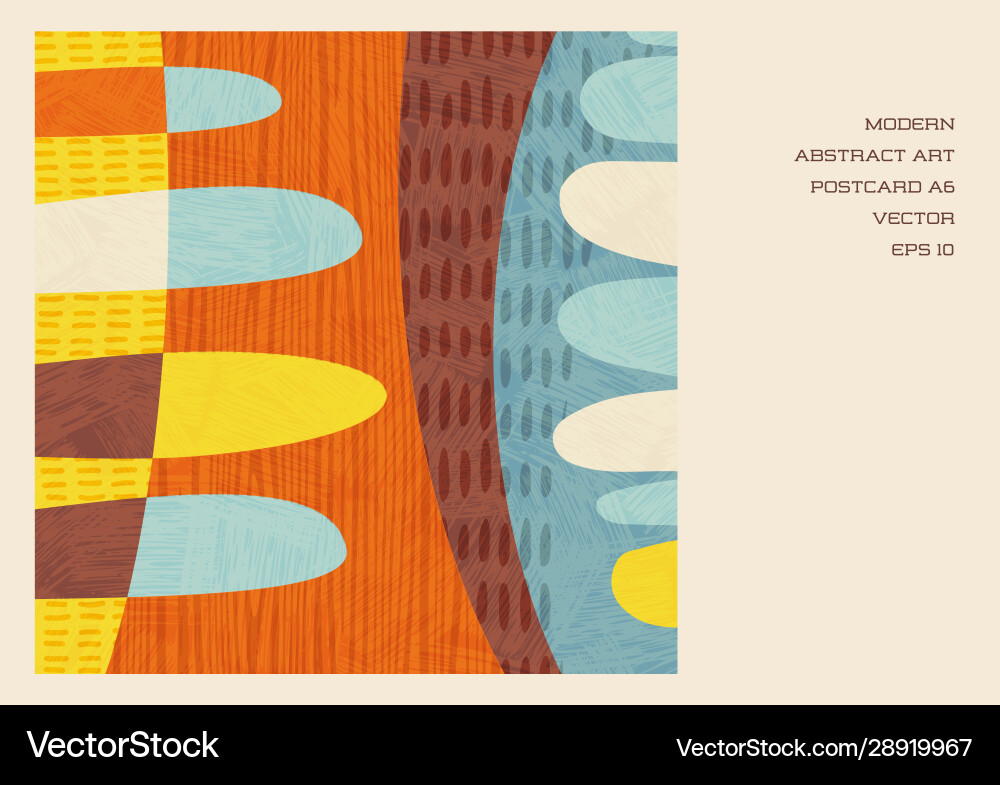 Bold mid century abstract drawing Bold mid century abstract drawing vector image