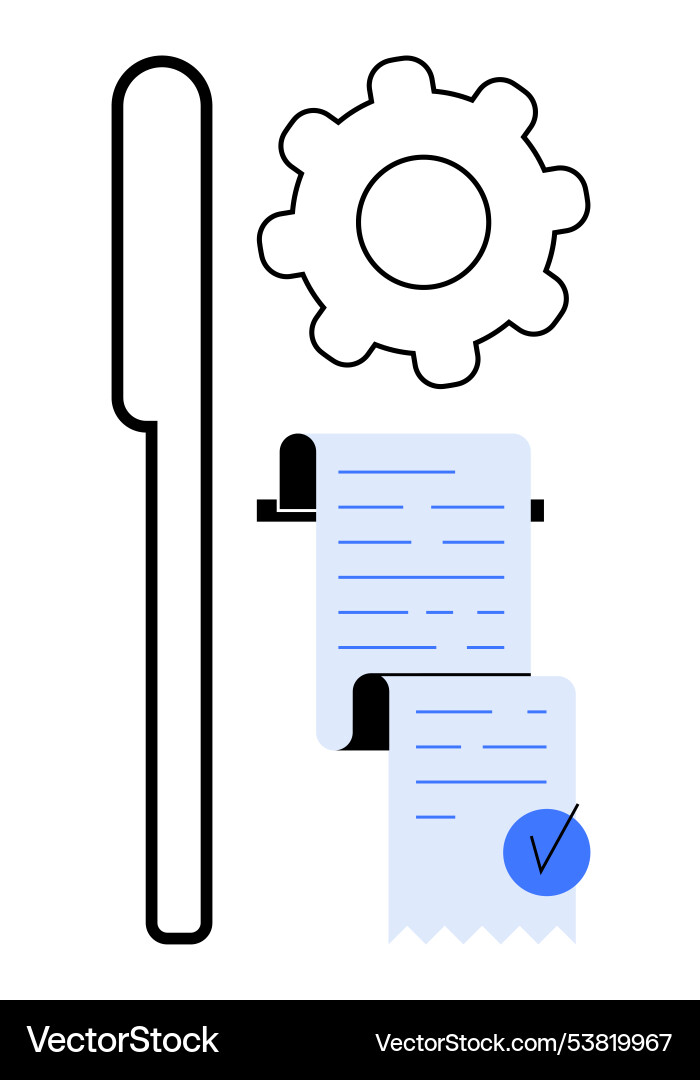 Efficient task management with checklist Vector Image