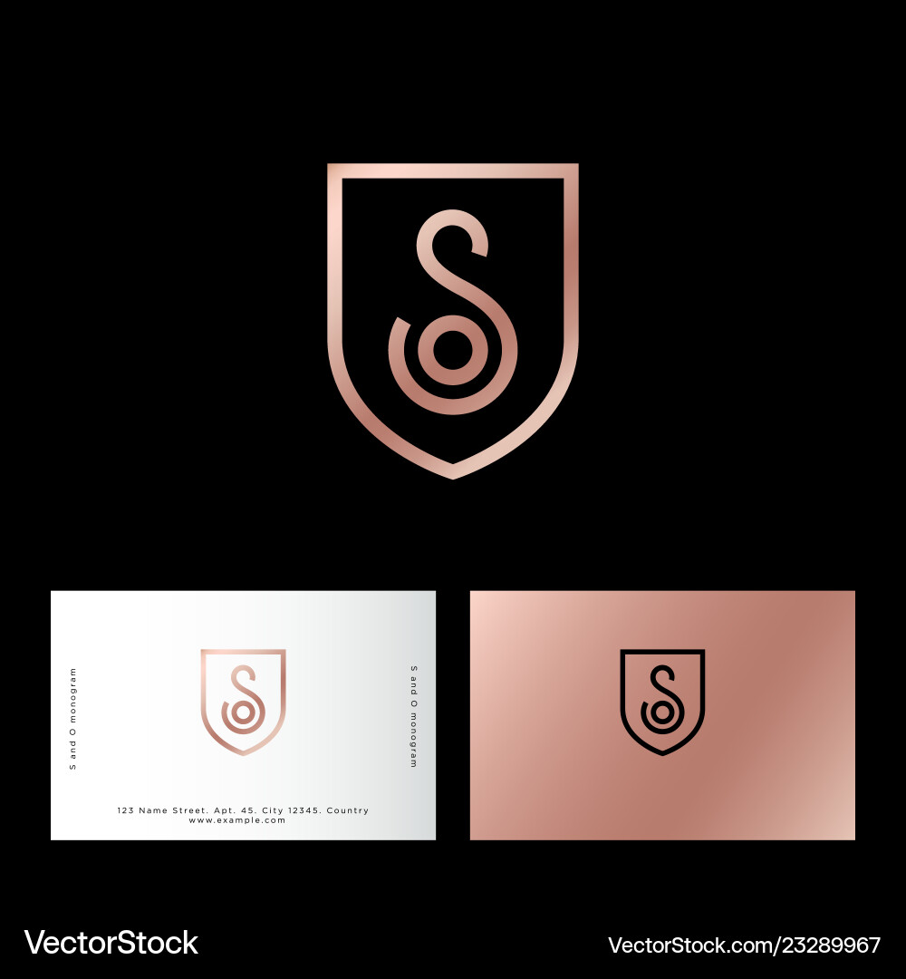 Elegant S and O Monogram Lettermark Vector Image