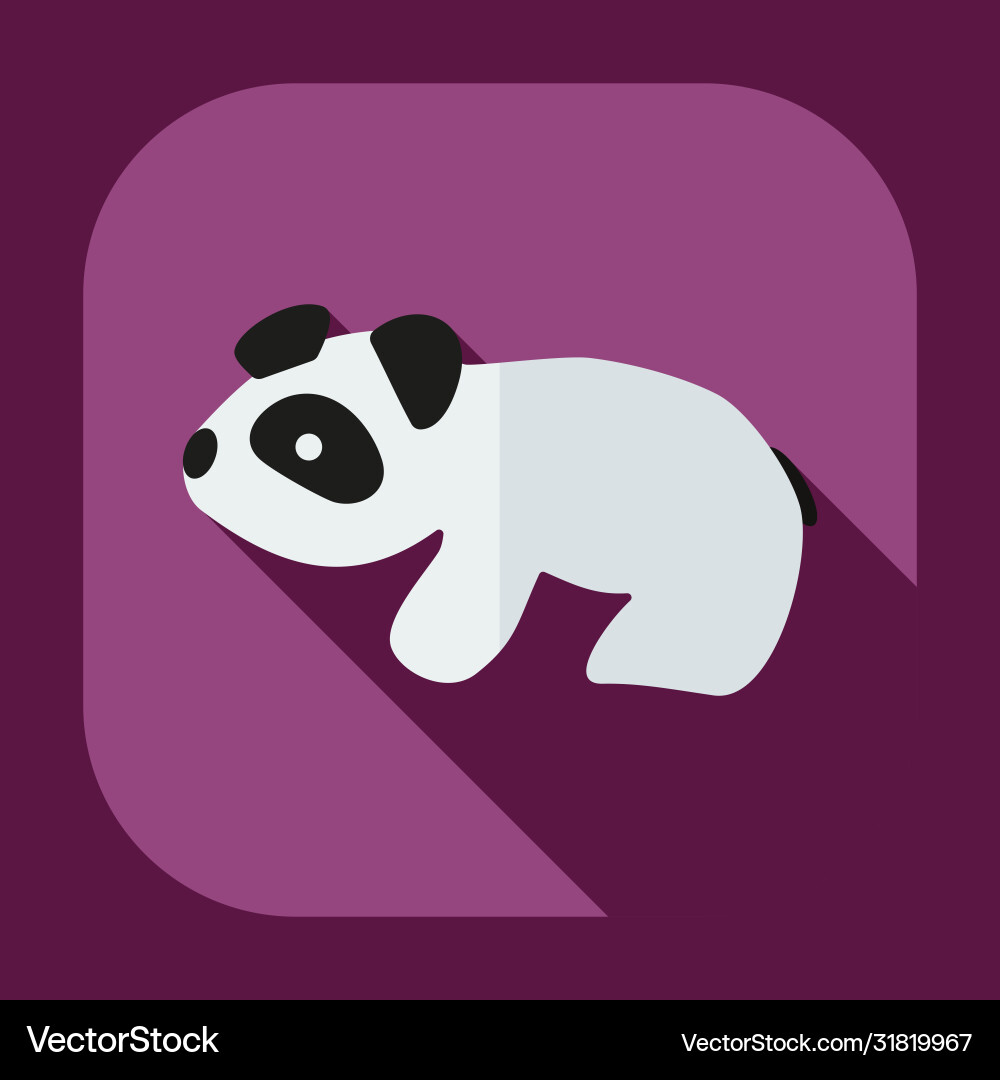 Flat modern design with shadow icons pandas Flat modern design with shadow icons pandas Vector Image