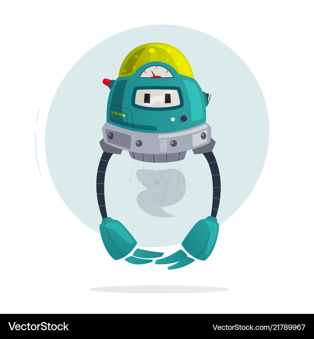 Friendly Robot Character vector image