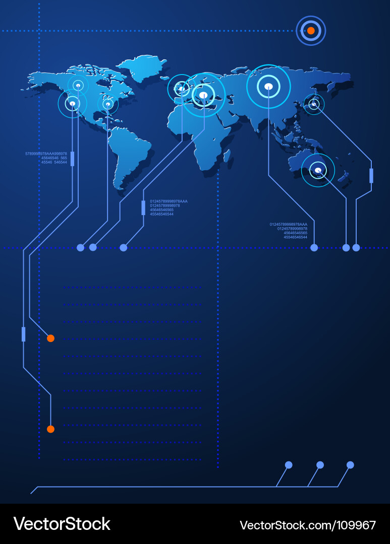 Global Map Template vector image