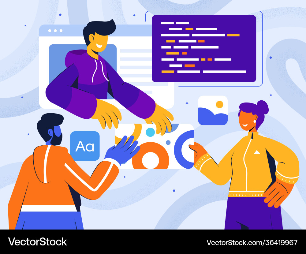 Modern Web Development Team vector image