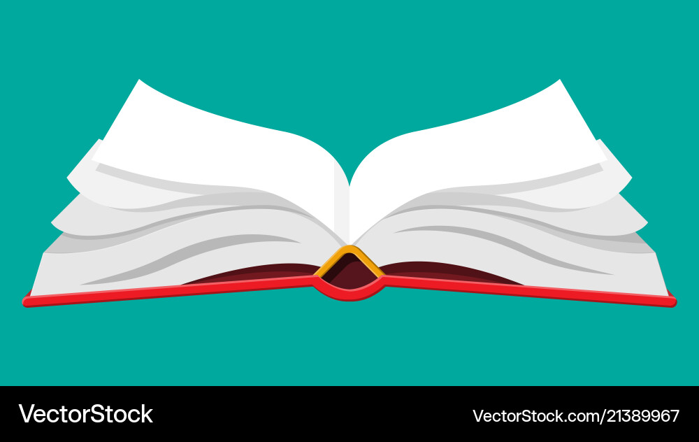 Open book with an upside down pages Royalty Free Vector