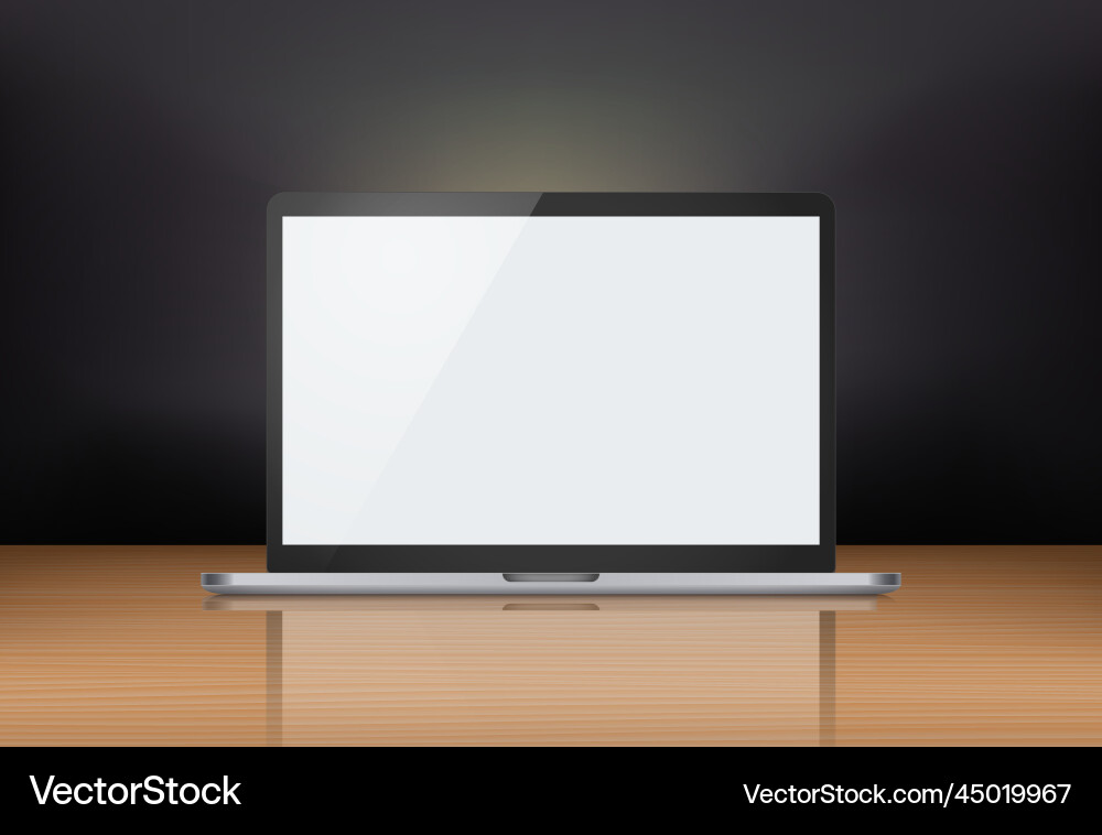 Personal computer with blank screen Vector Image