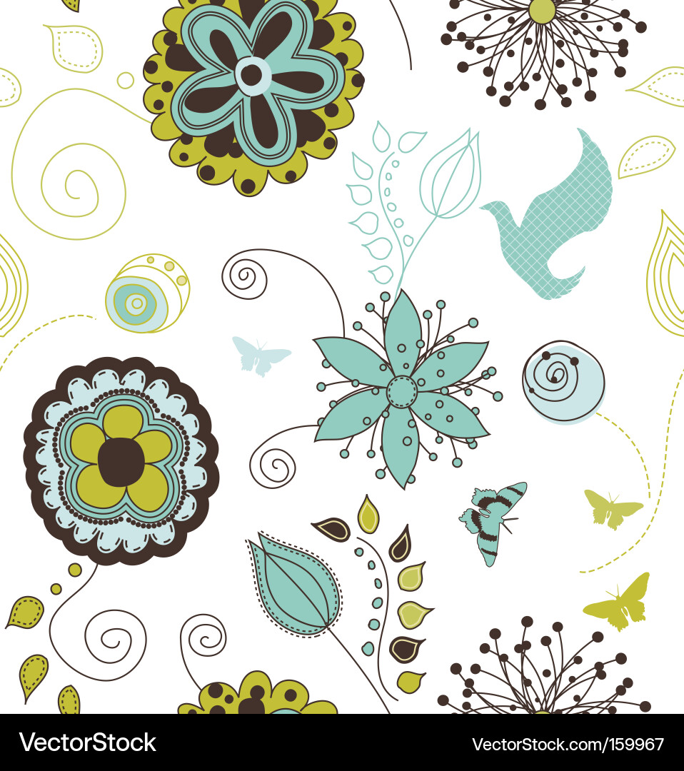Retro Floral Pattern vector image