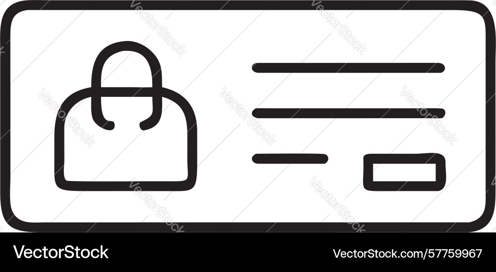 Secure access id card icon design generative ai vector image