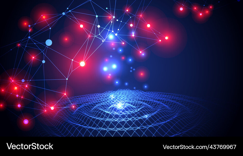 Template for science and technology presentation Template for science and technology presentation vector image